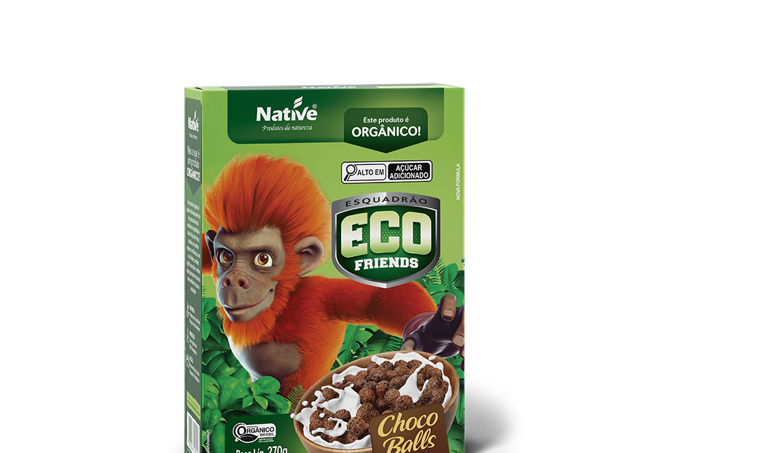 Cereal Orgânico Eco Friends Choco Balls Native